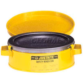Justrite Bench Can 1-Quart Yellow 10171