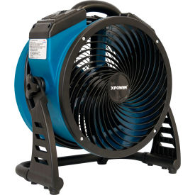 XPOWER P-26AR 1300 CFM 4 Speed Industrial Axial Air Mover Blower Fan with Built-in Power Outlets