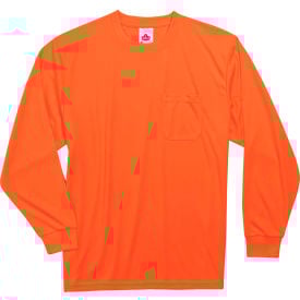 Ergodyne® GloWear® 8091 Non-Certified Long Sleeve T-Shirt Orange L