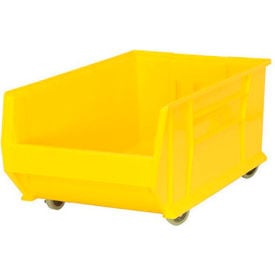 Quantum Mobile Hulk Plastic Stacking Bin 18-1/2""W x 29-7/8""""D x 12""H Yellow