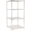 Nexel® 4 Shelf Chrome Wire Shelving Unit Starter 36""W x 36""D x 86""H