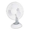 Lorell LLR44551 Desk Fan 12"" DIA. Oscillating 3-Speed Quiet Metal Grille Light Gray