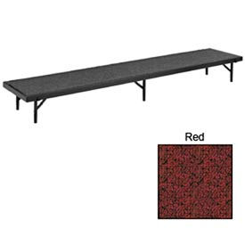 Riser Tapered with Carpet - 60""L x 18""W x 8""H - Red