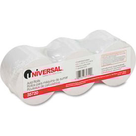 Universal® Adding Machine/Calculator Roll 16 lb 1/2"" Core 2-1/4"" x 150 ft White 3/Pack