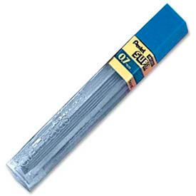 Pentel® Super Hi-Polymer Lead Refill 2H Leads 0.7mm Black 12/Tube