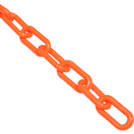 Global Industrial™ Plastic Chain Barrier 1-1/2""x50'L Safety Orange