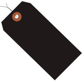 Global Industrial™ Plastic Shipping Tag Pre Wired#5 4-3/4""L x 2-3/8""W Black 100/Pack