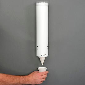 San Jamar C3165WH - Cup Dispensers Medium Pull-Type White 16"" Tube High Impact Plastic