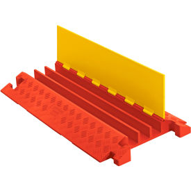 Checkers Linebacker 3-Channel Cable Protector 56840 lb. Cap. 38-5/8"" x 19-3/4"" x 3"" Yellow/Orange