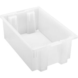 Quantum Storage Genuine Stack & Nest Tote Clear 18""L x 11""W x 6""H Polyprolylene