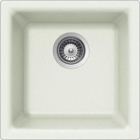 Houzer® E-100U CLOUD Quartztone Series Granite Dual Mount Bar/Prep Sink White