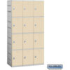 Salsbury 4-Tier 12 Door Plastic Locker 38-1/4""W x 18""D x 74""H Tan Unassembled