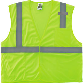 Ergodyne GloWear 8210HL-S Mesh Hi-Vis Safety Vest Class 2 Economy Single Size M Lime