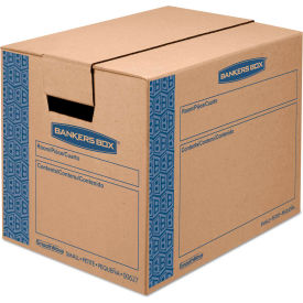 Bankers Box® SmoothMove Prime Small Moving Boxes 16""L x 12""W x 12""H Kraft/Blue 10/Pack