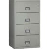 Phoenix Safe Lateral 31"" 4-Drawer Fire and Water Resistant File Cabinet Light Gray - LAT4W31LG