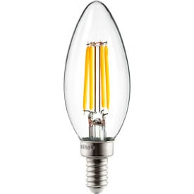 Sunlite® LED Filament B11 Bulb 120V 4W 400 Lumens Candelabra Screw Base 2700K Warm White