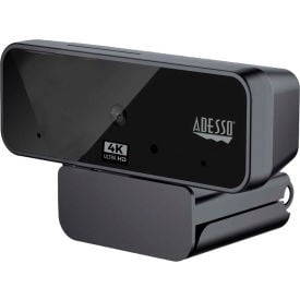 Adesso® 4K Ultra HD USB Webcam with Built-in Dual Microphone and Privacy Shutter Cover