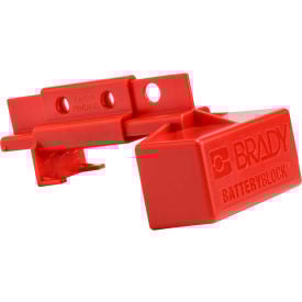 Brady® BatteryBlock™ Power Connector Lockout For Forklifts Red 120V