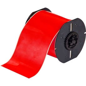 Brady® B30 Series Indoor-Outdoor Industrial Vinyl Labels 4""W X 100'L Red B30C-4000-595-RD