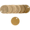 Brady® 23210 Blank Valve Tag 25/Pkg Brass 1-1/2"" Dia.