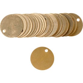 Brady® 23210 Blank Valve Tag 25/Pkg Brass 1-1/2"" Dia.