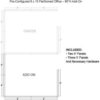 Interion® Pre-Configured Office Cubicle 8'W x 10'D x 60""H Add-On Kit Gray