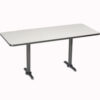 Interion® Counter Height Restaurant Table 60""L x 30""W Gray