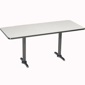 Interion® Counter Height Restaurant Table 60""L x 30""W Gray