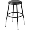 Interion® Steel Shop Stool with Padded Seat - Adjustable Height 19""-27"" - Black - Pack of 2