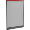 Interion® Deluxe Electric Office Partition Panel 48-1/4""W x 65-1/2""H Gray