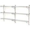 Nexel® Chrome Wall Mount Wire Shelving 48""W x 14""D x 54""H 3 - Shelf Add-On