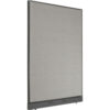 Interion® Non-Electric Office Partition Panel with Raceway 48-1/4""W x 64""H Gray