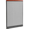 Interion® Deluxe Office Partition Panel with Pass Thru Cable 48-1/4""W x 65-1/2""H Gray