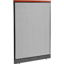 Interion® Deluxe Office Partition Panel with Pass Thru Cable 48-1/4""W x 65-1/2""H Gray