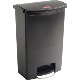 Rubbermaid® Slim Jim® 1883615 Plastic Step On Container Front Step 24 Gallon - Black
