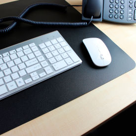 Desktex® Black Vinyl Rectangular Desk Pad - 20"" x 36""