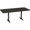 Interion® Breakroom Table 72""L x 30""W Black
