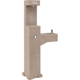 Global Industrial™ Outdoor Drinking Fountain & Bottle Filler w/ Filter Rotocast Granite Finish