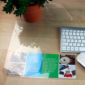Desktex® Pack of 4 Crystal Clear Vinyl Rectangular Desk Pads - 17"" x 22""