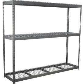 Global Industrial 3 Shelf Extra Heavy Duty Boltless Shelving Starter 96""W x 36""D x 84""H Wire Deck