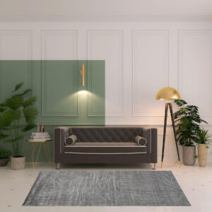 5' X 8' Gray And Ivory Abstract Hand Woven Area Rug