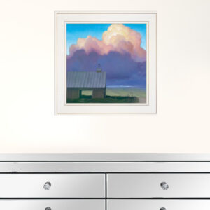 Through Rows 1 White Framed Print Wall Art