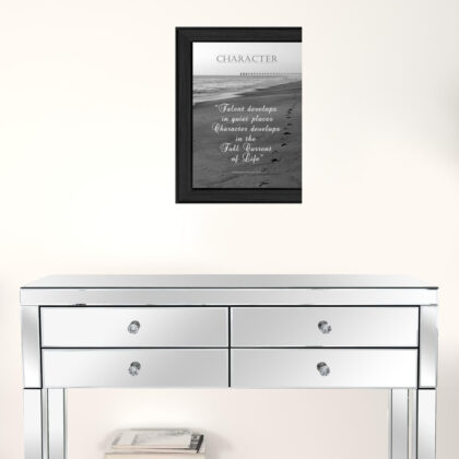 Character 5 Black Framed Print Wall Art