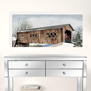 The Kissing Bridge 5 White Framed Print Wall Art