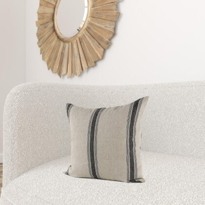 Beige And Black Striped Pillow Cover