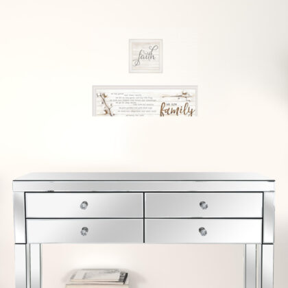 Set Of Two We Are Family 2 White Framed Print Wall Art