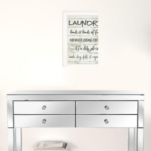 Laundry 1 White Framed Print Wall Art