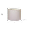 13" White Throwback Drum No Slub Lampshade