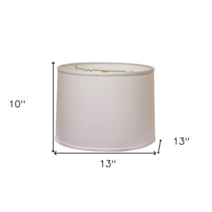 13" White Throwback Drum No Slub Lampshade