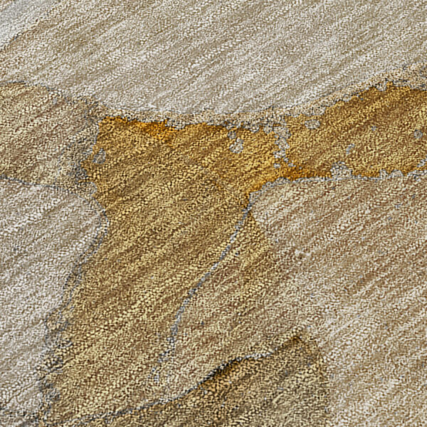 9' X 12' Brown Abstract Washable Indoor Outdoor Area Rug